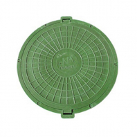 Люк полимерно композитный ЛМ -60 круглый нагрузка 15кН зелёный