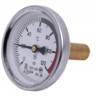 Термометр биметаллический осевой Дк100 L=50мм G1/2" 160C ТБП-Т ЗАВОД ТЕПЛОТЕХНИЧЕСКИХ ПРИБОРОВ